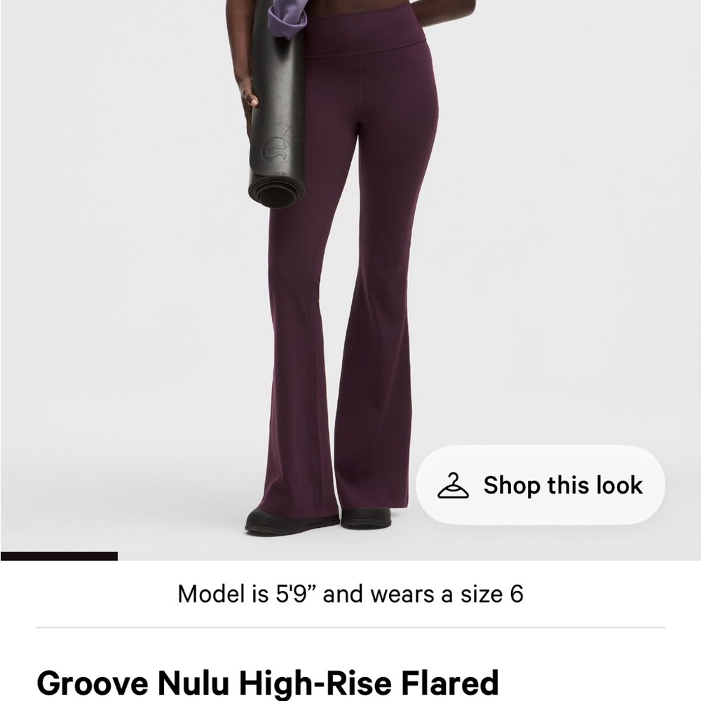 Lululemon groove pants in maroon/burgundy